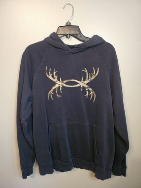 Under Armour Men's Navy Hoodie with Camo Logo